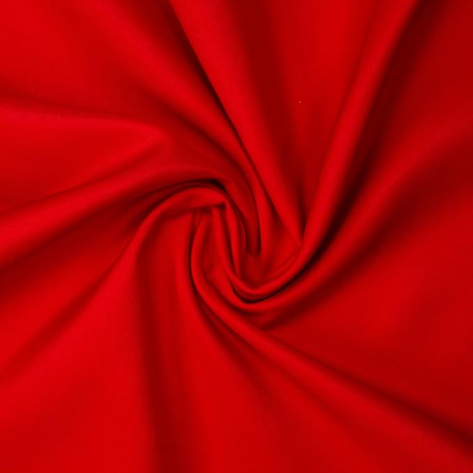 Gee Di Moda Fitted Tablecloth - 48 x 30 Inch Red Floor-Length Fitted Table Cloth for 4 Foot Rectangle Table, Heavy Duty Washable Fabric for Parties, Dinner, Weddings, Baby Shower & Trade Show