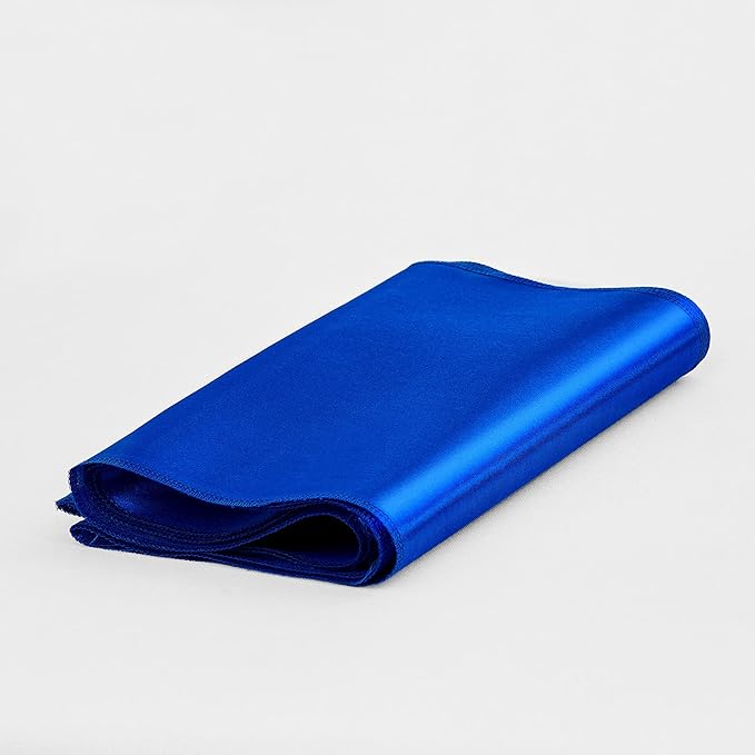 4-Pack Royal Blue Satin Table Runner 12 x 108 Inch Long Bright and Smooth Silk Fabric Table Runner for Wedding Banquet Birthday Party Decoration