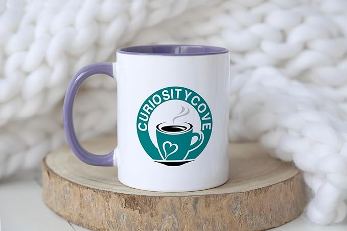 Personalized Coffee Mug | Custom Photo, Text, or Logo Cup (11oz, Purple Rim, Inner, and Handle) |Dishwasher & Microwave Safe |Unique Gift for Men & Women ?밫aza Personalizada
