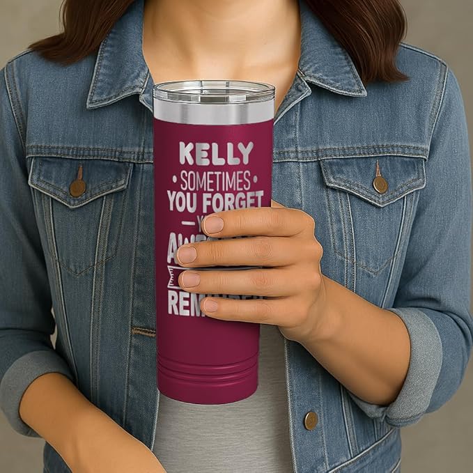 Personalized Inspirational Tumbler, Inspirational Gifts for Men Dad Father Wife Sister Women, Custom Birthday For Him Her, Customized You?셱e Awesome Tumbler, Teacher Coworker Gifts 22oz Maroon