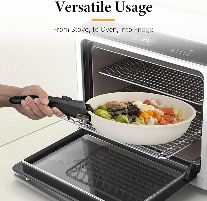 Removable Pot Handle Black, Universal Pan Handle, Replacement Handle for Pots and Pans, Fits All Cookware, Includes Spatula Rest & Drip Pad竊?Durable & Heat-Resistant