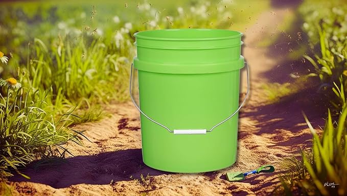 House Naturals 5 Gallon Food Grade Multi Color Buckets- Pack of 3- Made in USA
