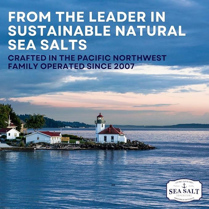 Sea Salt Superstore Coarse Sea Salt for Grinder Refill, Coarse Grain Kosher, Non-Iodized Unrefined Baja Salt for Cooking, Mineral-Rich, 14 oz Bag