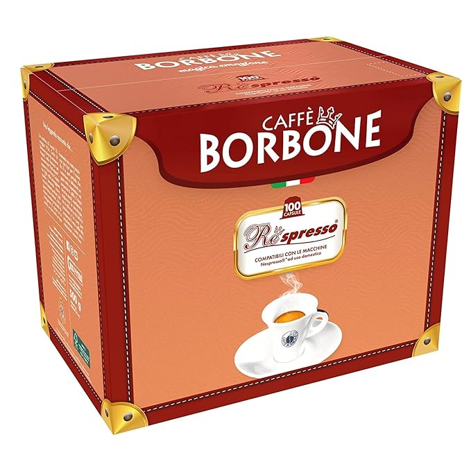 Caff챔 Borbone Blue Blend Nespresso Compatible Espresso Coffee Pods, 100 Count Espresso Pods