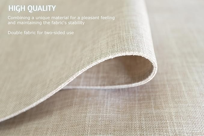 HOMEYNICE Placemat Set-Washable Place Mats for Parties, Elegant Table Mats for Kitchen Table, Set of 4 Dining Table Placemats, Heat-Resistant Cloth Placemats for Indoor and Outdoor,13x19-Light Beige