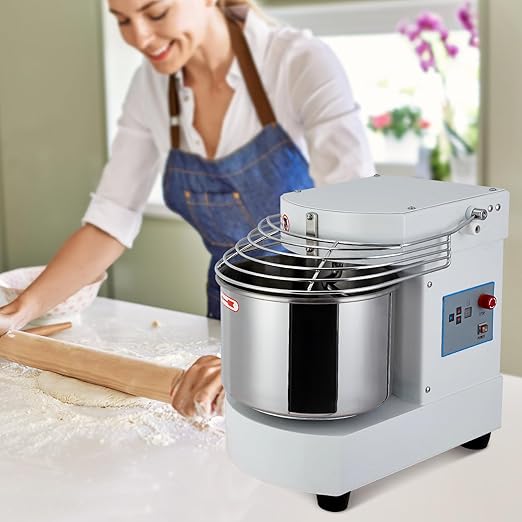 EliteEdge 10.5 Qt Commercial Food Mixer | 650W Dual-Rotation Dough Kneading Machine with Touchscreen Timer | Stainless Steel Bowl & Safety Shield for Bakeries & Restaurants