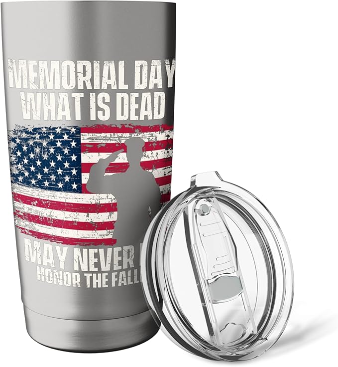 Honor The Fallen - Patriotic America Veterans Memorial Day Stainless Steel Insulated Tumbler