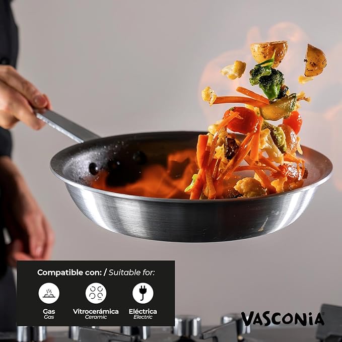 Vasconia Professional 12??Aluminum Fry Pan, Aluminum Skillet with NonStick & Fast-Cool Handle, NSF Certificate