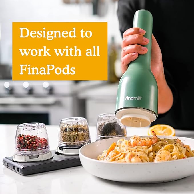 FinaMill Salt and Pepper Mill Tray, Stackable FinaPod Storage, Stylish Kitchen Accessories for Spice Grinder, Gift-Ready - Rectangular Tray