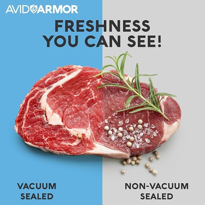 Avid Armor Chamber Vacuum Sealer Bags ??6x10" & 8x12" ??280 Pack ??Heavy Duty Commercial Grade, BPA-Free Pouches for Sous Vide, Food Preservation, Meat Storage, Freezing, and Long-Term Storage