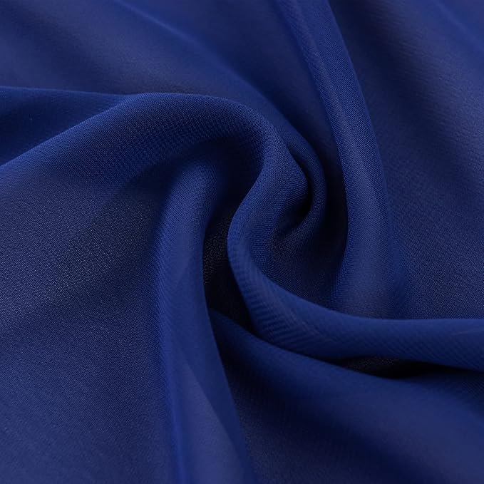 flohar 6Pack 9ft Chiffon Table Runner 14x108 Inch Sheer Romantic Table Runner for Wedding Birthday Party Bridal Shower Outdoor Decoration-Royal Blue