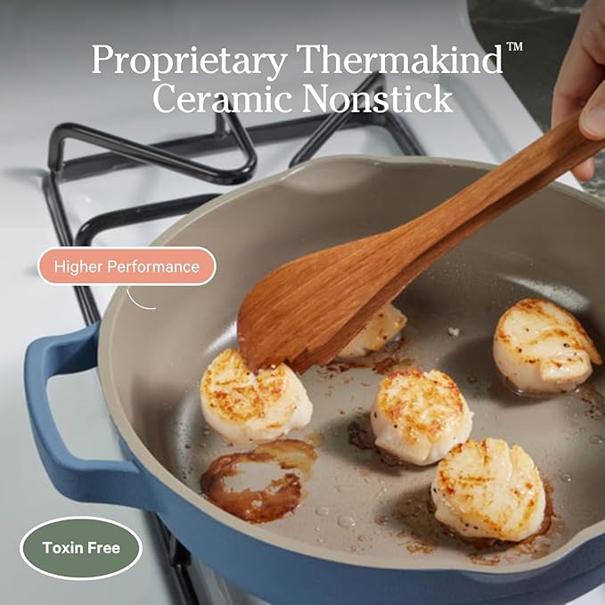 Our Place Always Pan 2.0 | 10.5" Ceramic Pan with Modular Lid, Steamer Basket & Spatula | Patented 10-in-1 Nonstick, Non-Toxic Cookware Made Without PFAS | Induction & Oven-Safe up to 450째F | Spice