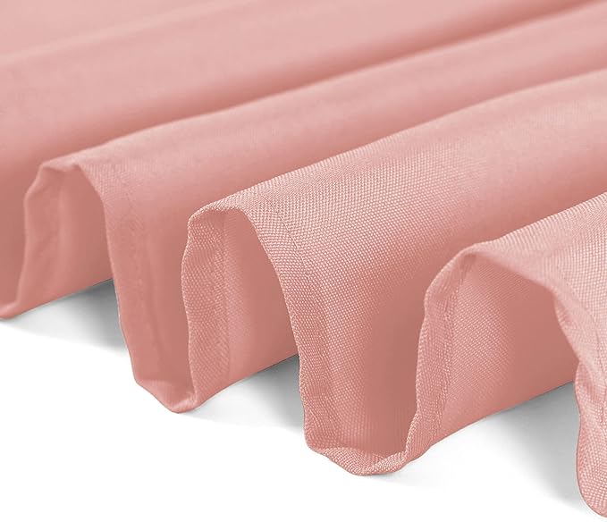 Cupuamon Rectangle Tablecloth 90x156 inch Washable Polyester Fabric Table Cloth for Wedding Party Dining Banquet Decoration（90x156, Dusty Pink）