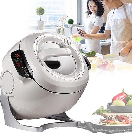 Commercial Food Processor, 6L Intelligent Automatic Cooking Machine with 360° Rotating and 3D All-round Heating, Smart Touch Screen, for Home Restaurant