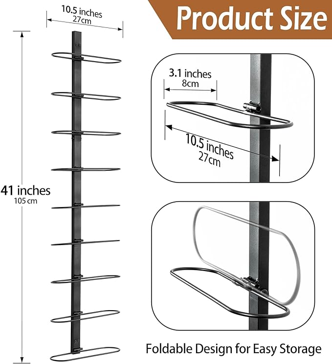 Wall Mounted Wine Rack: 9 Bottle Metal Wine Holder - Wall Wine Storage Organizer Shelf