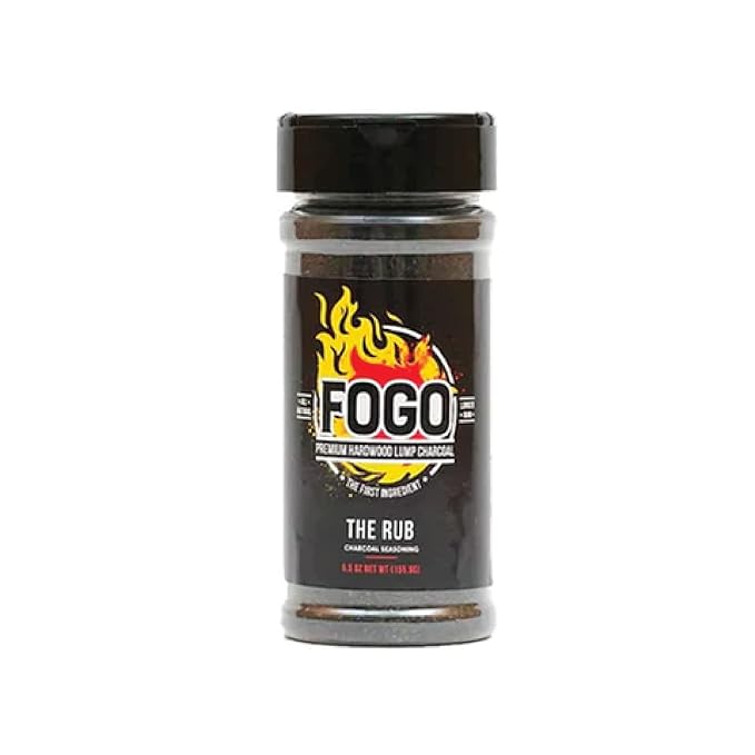 FOGO The Rub, Charcoal Seasoning for Meat, Perfect for Grilling and Smoking BBQ, 5.5 Ounce Shaker Bottle