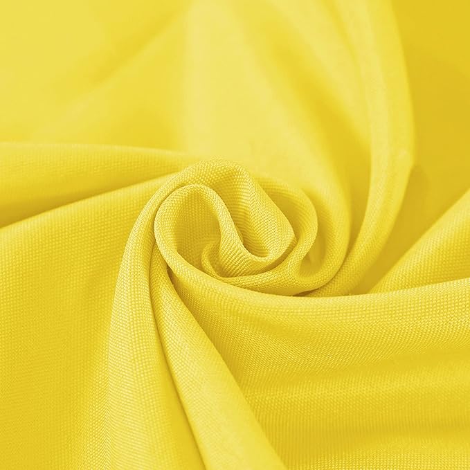 Cupuamon 90 inch Round Tablecloth Washable Polyester Table Cloth Decorative Table Cover for Wedding Party Dining Banquet（90 inch, Yellow）