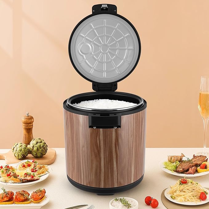 Commercial Rice Warmer, 23L/24.3Qt Electric Food Warmer, 110W Electric Soup Warmers with Adjustable Temperature and Non-Stick Inner Pot for Restaurant Party, Warm Function Only, NOT Cooker