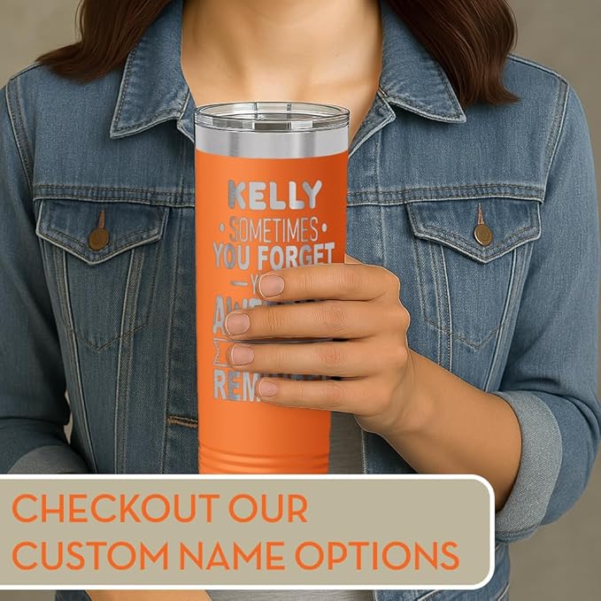 Spotted Dog Company Inspirational Tumbler, Inspirational Gifts for Men Dad Father Wife Sister Women, Birthday For Him Her, You?셱e Awesome Tumbler, Teacher Coworker Gifts 22oz Orange