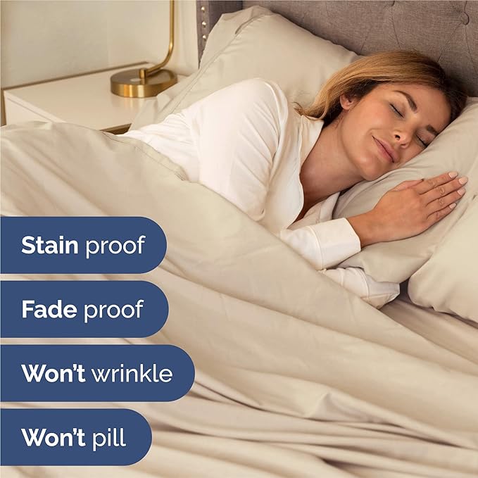 Twin 4 Piece Sheet Set - Cooling & Breathable Bed Sheets - Hotel Luxury Bed Sheets for Women, Men, Kids & Teens - Comfy Bedding with Deep Pockets & Easy Fit - Soft and Wrinkle Free - Twin Wheat Sheets