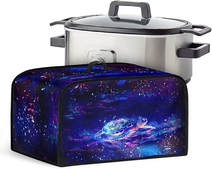 Slow Cooker Cover For Crock Pot and Hamilton Beach 6-8 qt Slow Cooker Multi Cooker Appliance Cover Stain Resistant Home Decor Galaxy Turtle