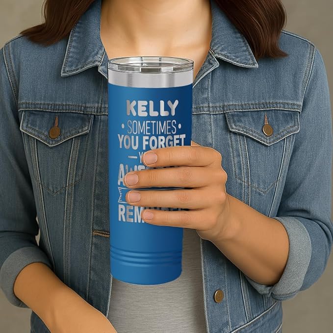 Personalized Inspirational Tumbler, Inspirational Gifts for Men Dad Father Wife Sister Women, Custom Birthday For Him Her, Customized You?셱e Awesome Tumbler, Teacher Coworker Gifts 22oz Royal Blue