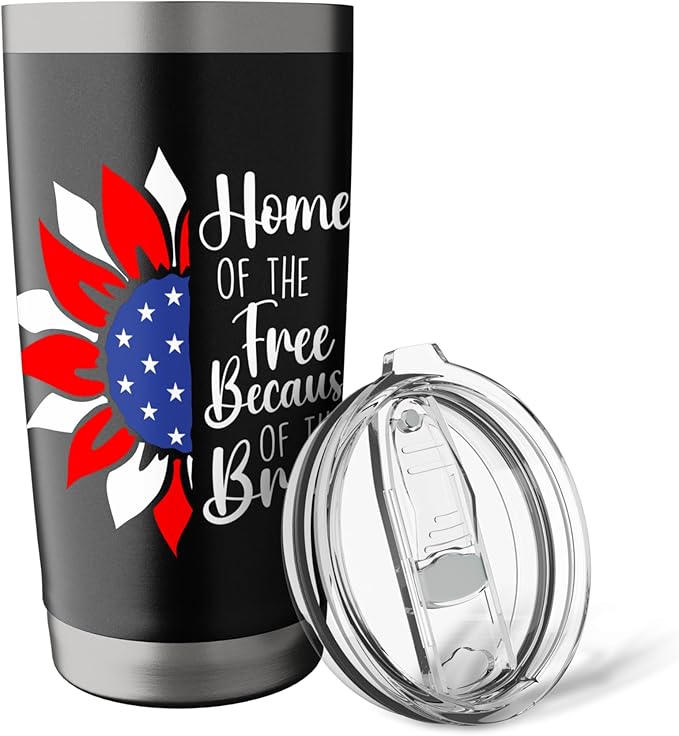 Home Of The Free Because Of The Brave - Memorial Day Stainless Steel Insulated Tumbler