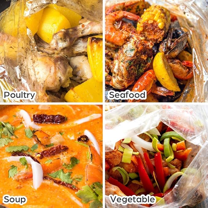 ECOOPTS Slow Cooker Liners (30 Liners), 14" 횞 22" Pot Liners Fit 6-10 Quarts, Disposable Cooking Bags Suitable for Oval & Round Pot, BPA Free (14" 횞 22")