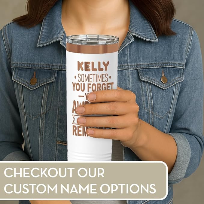 Spotted Dog Company Inspirational Tumbler, Inspirational Gifts for Men Dad Father Wife Sister Women, Birthday For Him Her, You?셱e Awesome Tumbler, Teacher Coworker Gifts 22oz White Copper