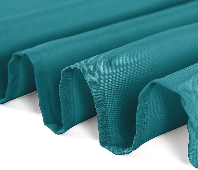 Cupuamon 120 inch Round Tablecloth Washable Polyester Table Cloth Decorative Table Cover for Wedding Party Dining Banquet（120 inch,Teal）