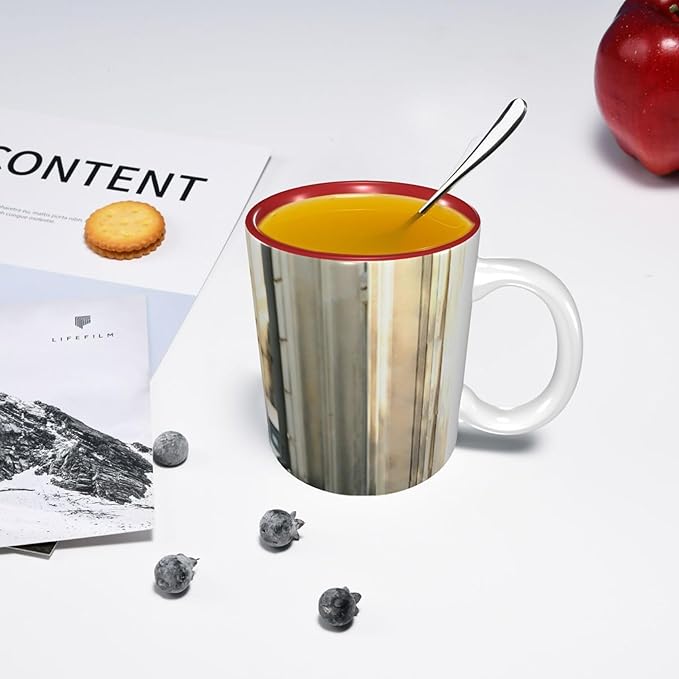 Custom Color Mugs with Partial or Full-Size Printing Customizable Photos and Text Coffee Mugs Creative Multicolor Designs Image (Full-Width, Red)