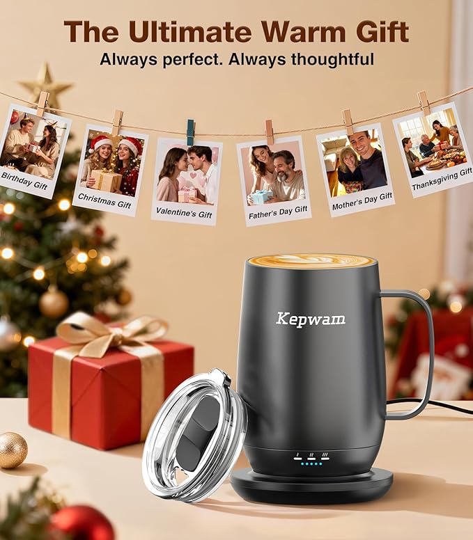 Heated Coffee Mug T2-Plus, 20oz Leading Large Capacity Self Heating Coffee Mug, Up to 8 Hrs Battery & Hot Up to 149?? Smart Coffee Mug for Women, Men