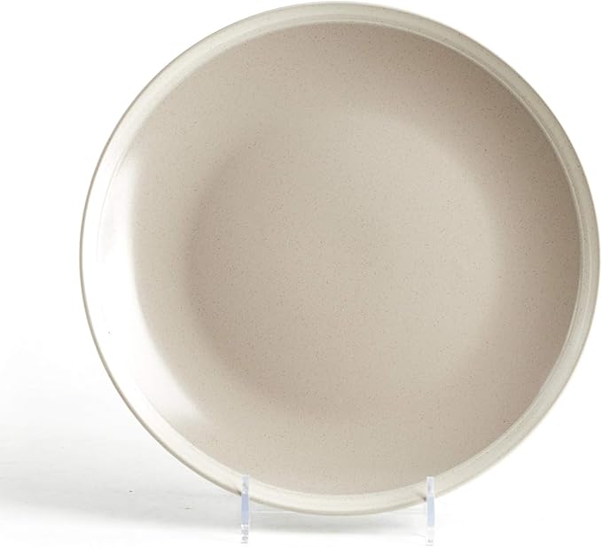 Rock Ridge Speckled Stoneware Dinnerware Set (18pc Set, Sands and Ivory)