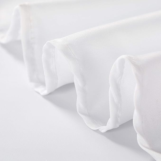 Cupuamon 120 inch Round Tablecloth Washable Polyester Table Cloth Decorative Table Cover for Wedding Party Dining Banquet (120 inch,White)