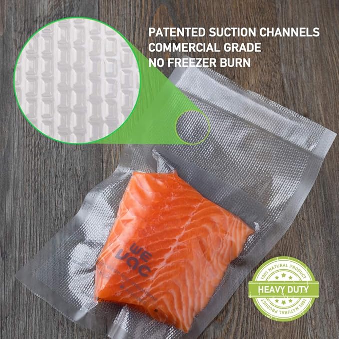 Wevac 11??x 150??Food Vacuum Seal Roll Keeper with Cutter, Ideal Vacuum Sealer Bags for Food Saver, BPA Free, Commercial Grade, Great for Storage, Meal prep and Sous Vide