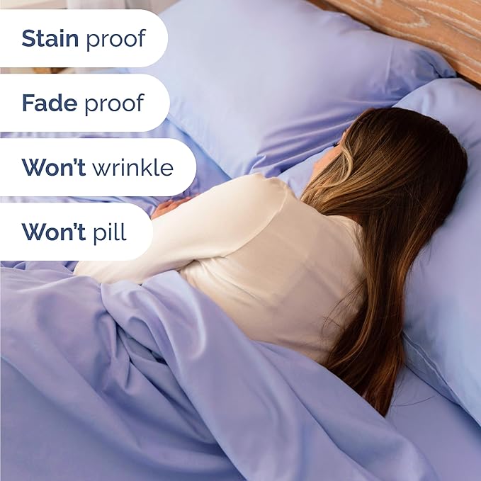 Twin 4 Piece Sheet Set - Cooling & Breathable Bed Sheets - Hotel Luxury Bed Sheets for Women, Men, Kids & Teens - Comfy Bedding w/Deep Pockets & Easy Fit - Soft & Wrinkle Free - Twin Lavender Sheets