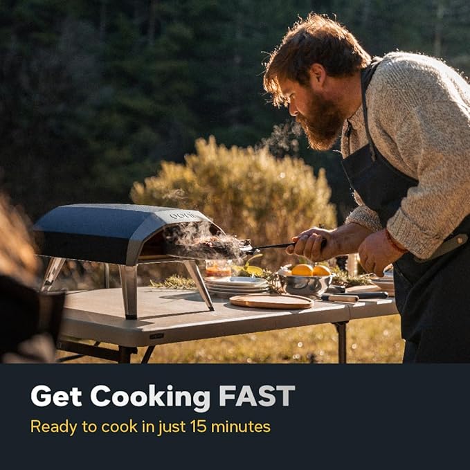 Ooni Koda 12 Gas Pizza Oven ??12" Outdoor Pizza Oven Cooks Pizza in 60 Seconds, Includes 28 mBar Regulator and Gas Hose, Propane Grill Reaches 950째F