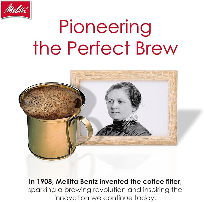 Melitta #4 Cone Coffee Filters, Bamboo, 80 Count (Pack Of 6), 480 Total Filters - Fits all 8-12 Cup Cone Coffee Makers and Pour-Overs, Compostable, Tear-Resistant, Made in USA