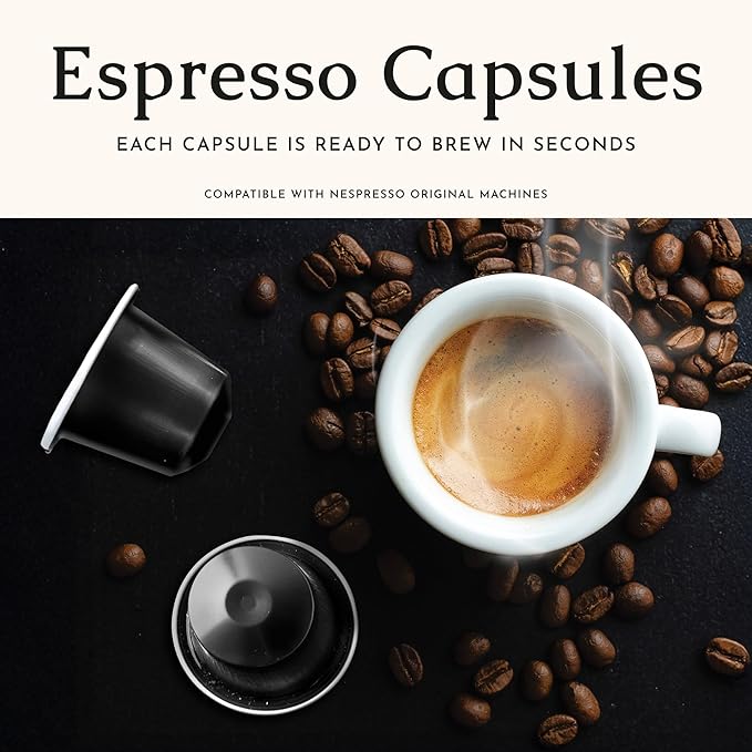 Segafredo Zanetti Espresso Capsules ??Aluminum Pods for Nespresso Original Machines ??Ovation & Forte Variety Pack Premium Espresso ??Dark and Extra Dark Roast ??Ovation & Forte, 10 Count (Pack of 4)