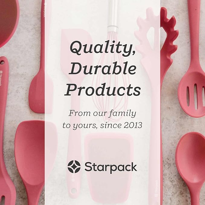 Starpack 'Winning Serve' XL Premium Silicone Serving Spoon (13.5") - Large Silicone Spoon for Cooking High Heat Resistant to 600째F - LFGB Grade Nonstick Mixing Spoons - Large Rubber Serving Spoons