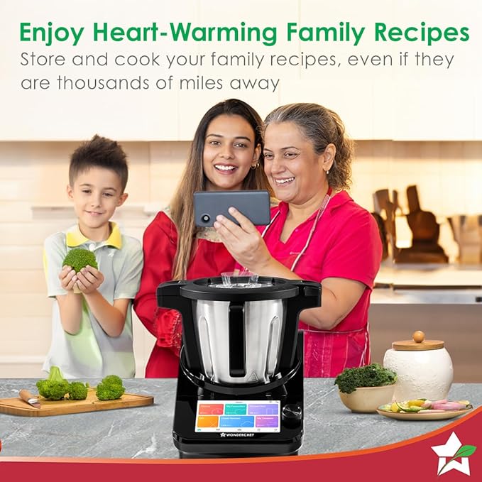 Wonderchef Chef Magic | All-in-One Kitchen Robot for Indian & International Cuisine | Automatic Chopping, Saut챕ing, Stirring, Kneading... | Mobile App | Recipes by Chef Sanjeev Kapoor | 2 Yr Warranty