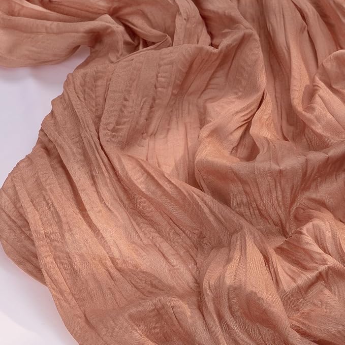 Socomi 6pcs Dusty Rose Valentine's Day Cheesecloth Table Runner Boho Rustic Gauze 120 inch 10FT Cheese Cloth Runner for Wedding Party Baby Shower Birthday Home Decor Holiday Decorations
