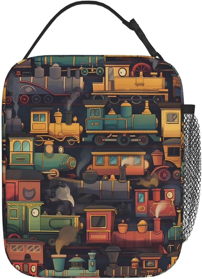 VANZEV Lunch Box for Adults Women Girls Boys Kids Train Lunch Box Insulated Cooler Reusable Lunch Bag Container Gifts for Work Office Picnic Travel School