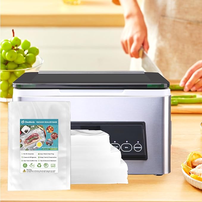 Chamber Vacuum Sealer Bags,14"x18" 200 Pcs Pre-cut Chamber Machine Pouches,Heavy Duty Chamber Vacuum Bags for Commercial Sealer,Food Storage,Meal Prep,Sous Vide,Meat Cheese Goods, BPA Free