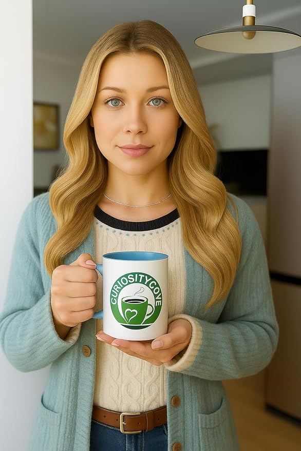Personalized Coffee Mug | Custom Photo, Text, or Logo Cup (11oz, Light Blue Rim, Inner, and Handle) |Dishwasher & Microwave Safe |Unique Gift for Men & Women ?밫aza Personalizada