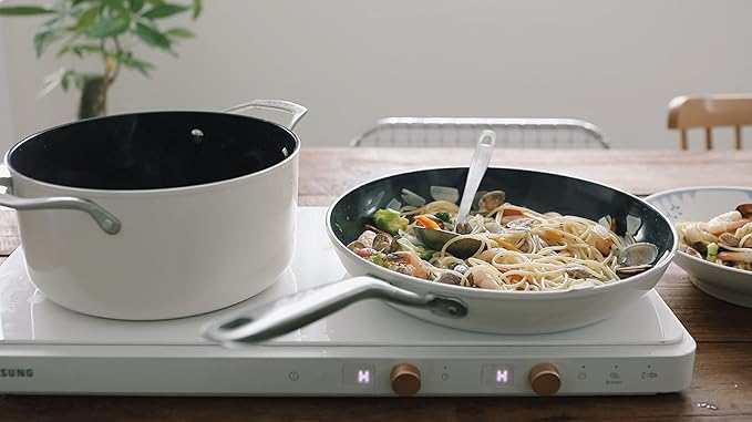 TeChef Collection 10" Ceramic Nonstick Frying Pan Skillet, Nontoxic - Free of PFAS, PFOA, PTFE, Made in Korea (10-in)