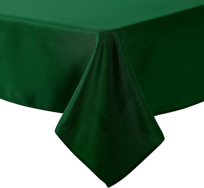 Cupuamon Square Tablecloth 52x52 inch Washable Polyester Fabric Table Cloth for Wedding Party Dining Banquet Decoration（52x52,Hunter）
