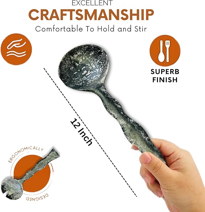Key Kitchen Essentials: Antique Vintage Resin Salad Tongs with Long Handle, Set of 2, Ideal for Mixing, Tossing, and Cooking. 12" Resin Salad Tongs Perfect for Serving, Salad Hands.