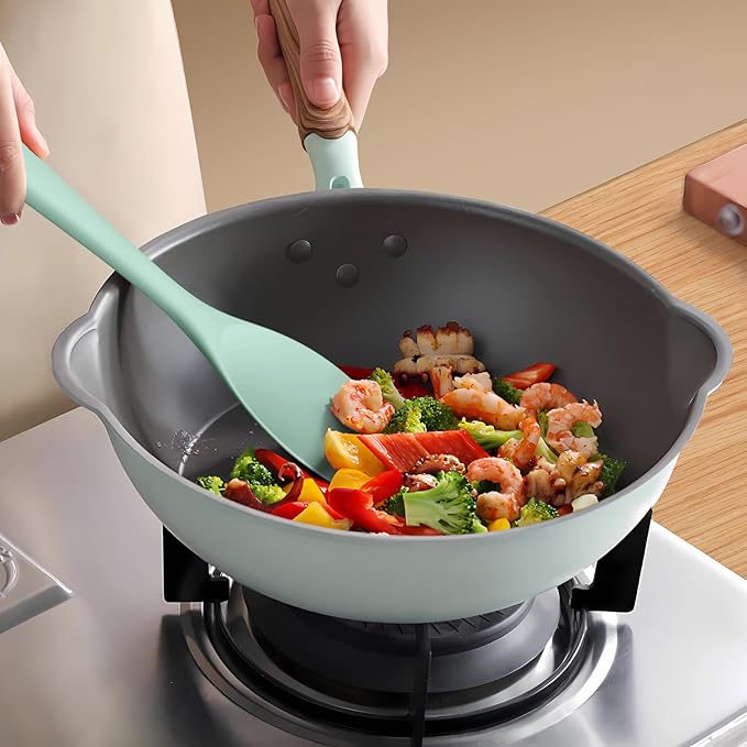 AOTHOD Silicone Cooking Utensils Set - 446째F Heat Resistant Silicone Kitchen Utensils,Spatula,Spoon, Kitchen Utensil Sets Gadgets Tools Set for Nonstick Cookware,Dishwasher Safe BPA FREE (Multicolor)