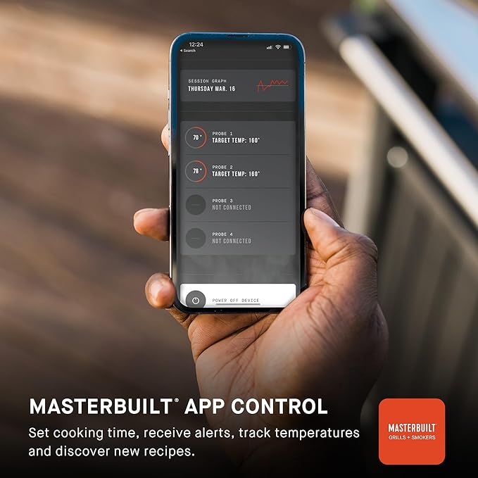 Masterbuilt® Gravity Series® 800 Digital Charcoal Grill, Griddle and Smoker with Digital Control, App Connectivity and 800 Cooking Square Inches in Black, Model MB20040221